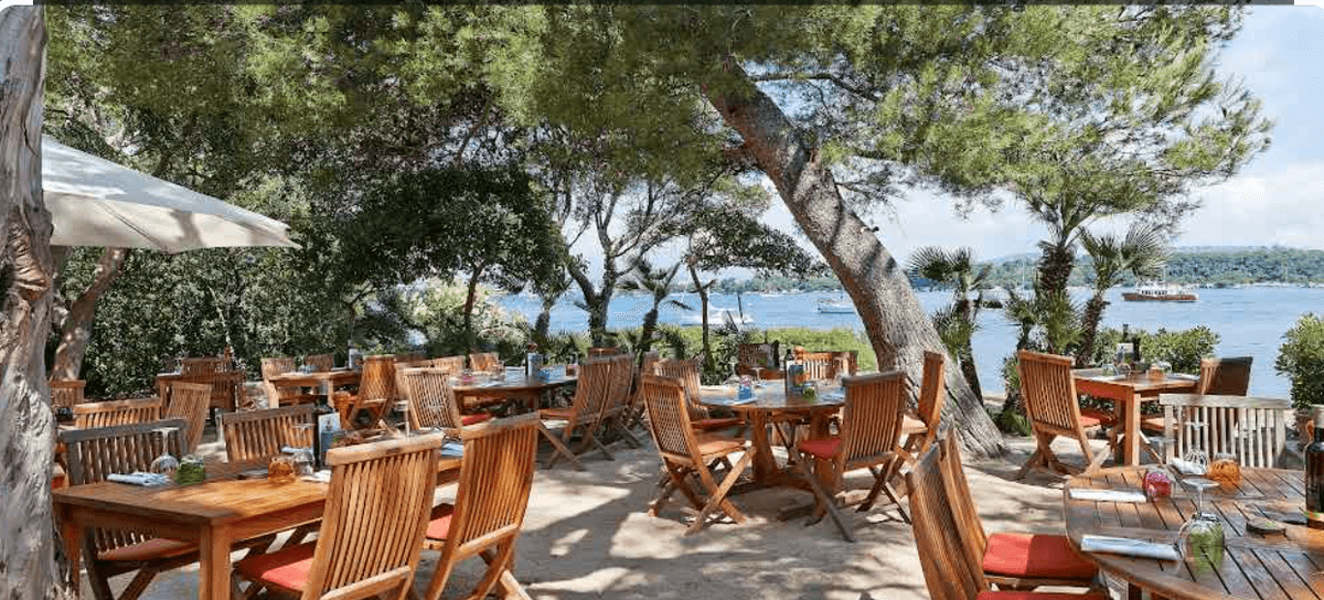 A terrace by the sea